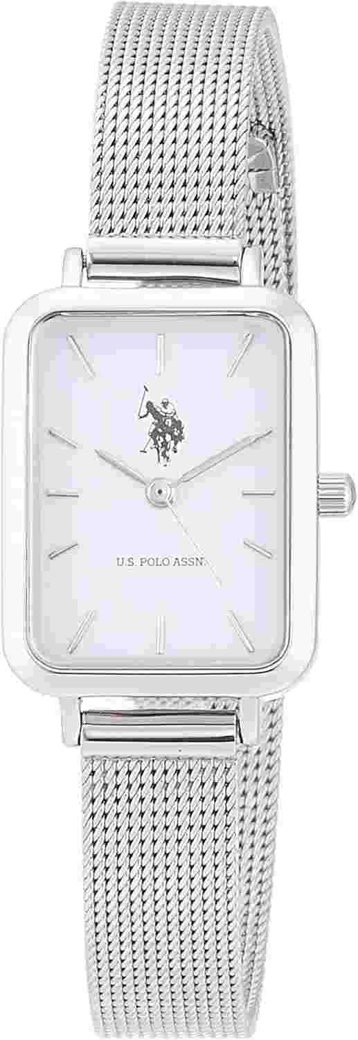 U.S. Polo Assn. Watch Mini Quadro US-16SSBK Women's Silver