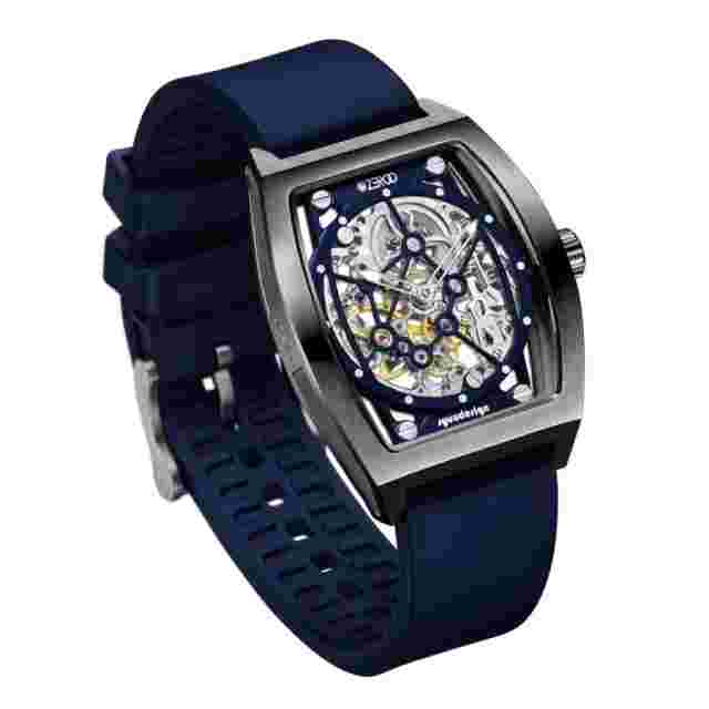 ZEROO M1 THE AURIGA Mechanical Hand-wound Skeleton ZM001SBL Men's Watch