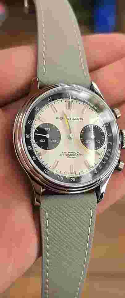 MERKUR Panda Dial Water-Resistant Vintage Mechanical Chronograph Watch