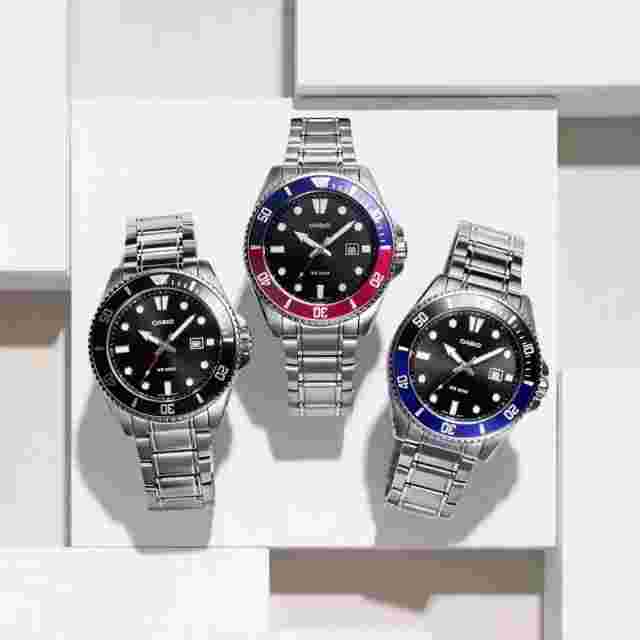 Casio MDV-107D-1A 2A 3A 7A 8A 200M Stainless Steel Analog Mens Watch MDV-107