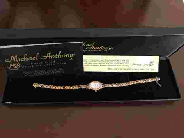 Ladies 14K Yellow Gold Michael Anthony Watch