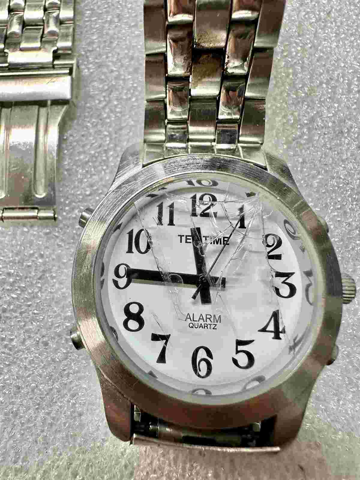 7 Men’s Tel Time Quartz Watches Need Batteries 3 W Band Issue 1 Cracked Crystal