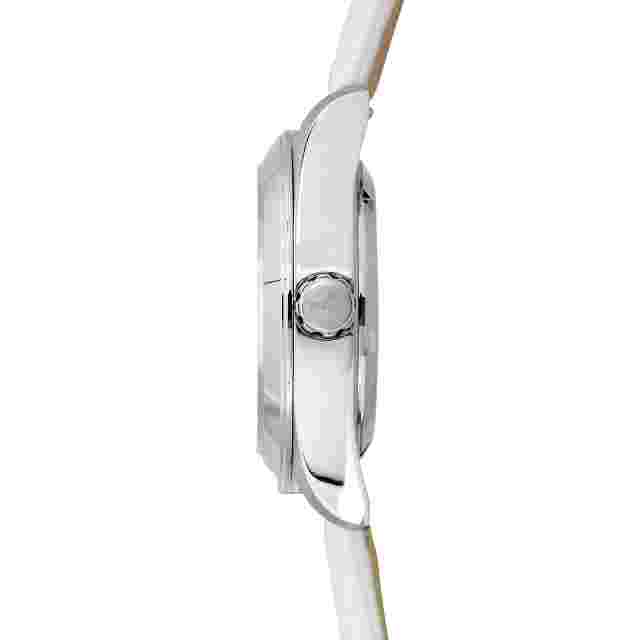 Abingdon Amelia Cloud White GMT Pilot Watch with White Leather Strap AM-CW