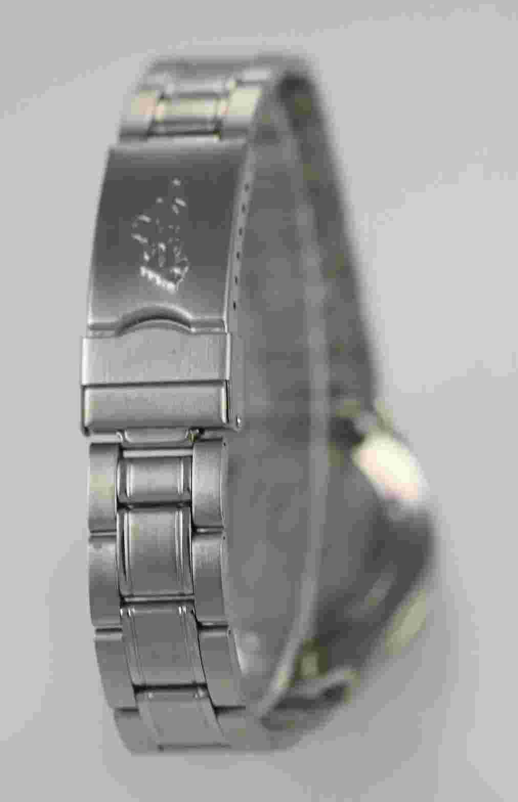 Hollywood Riding Club Black Mens Stainless Silver Date 30m Quartz Battery Watch