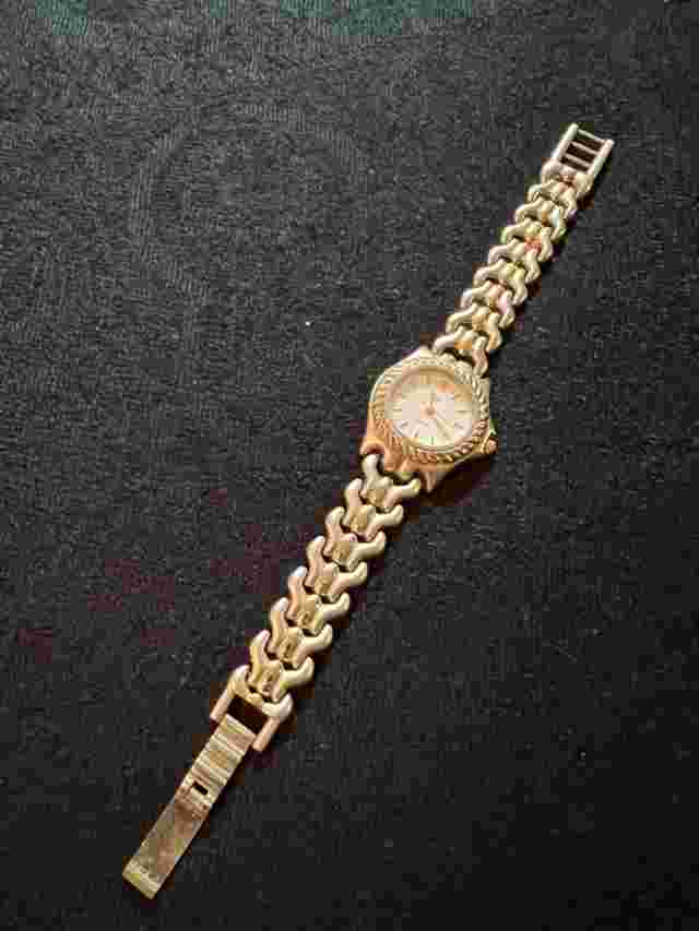 Alexander Julian Two Tone Stainless Steel Watch Rope Detail WORKS Needs Battery