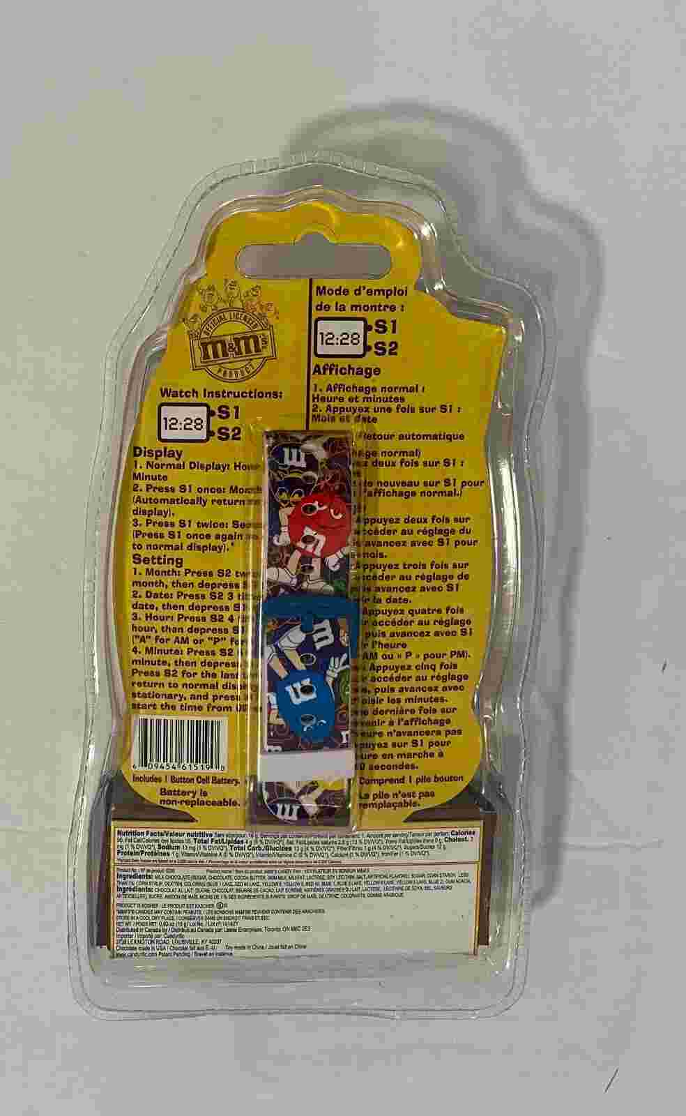 VINTAGE - M&M's Candies Blue Wristwatch - NEW & SEALED!