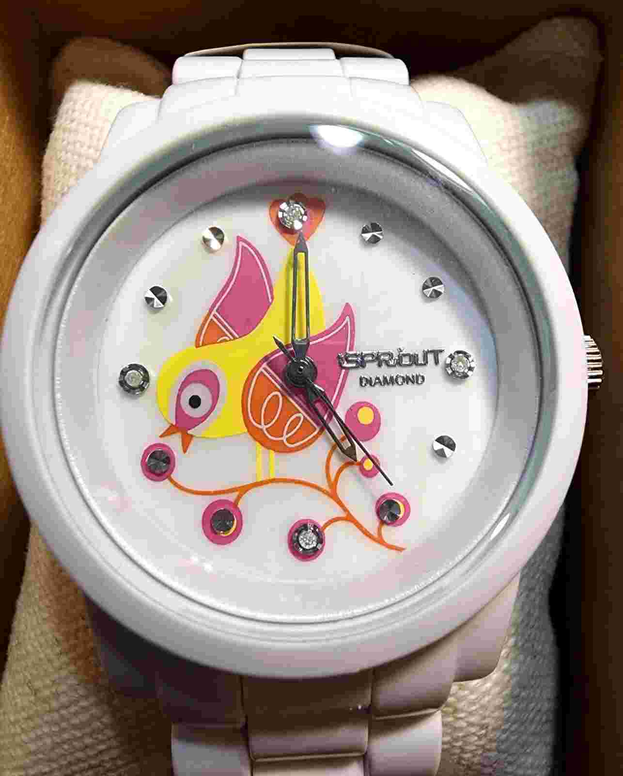 Sprout Woman's Eco Friendly Watch, Biodegradable Corn Resin Case
