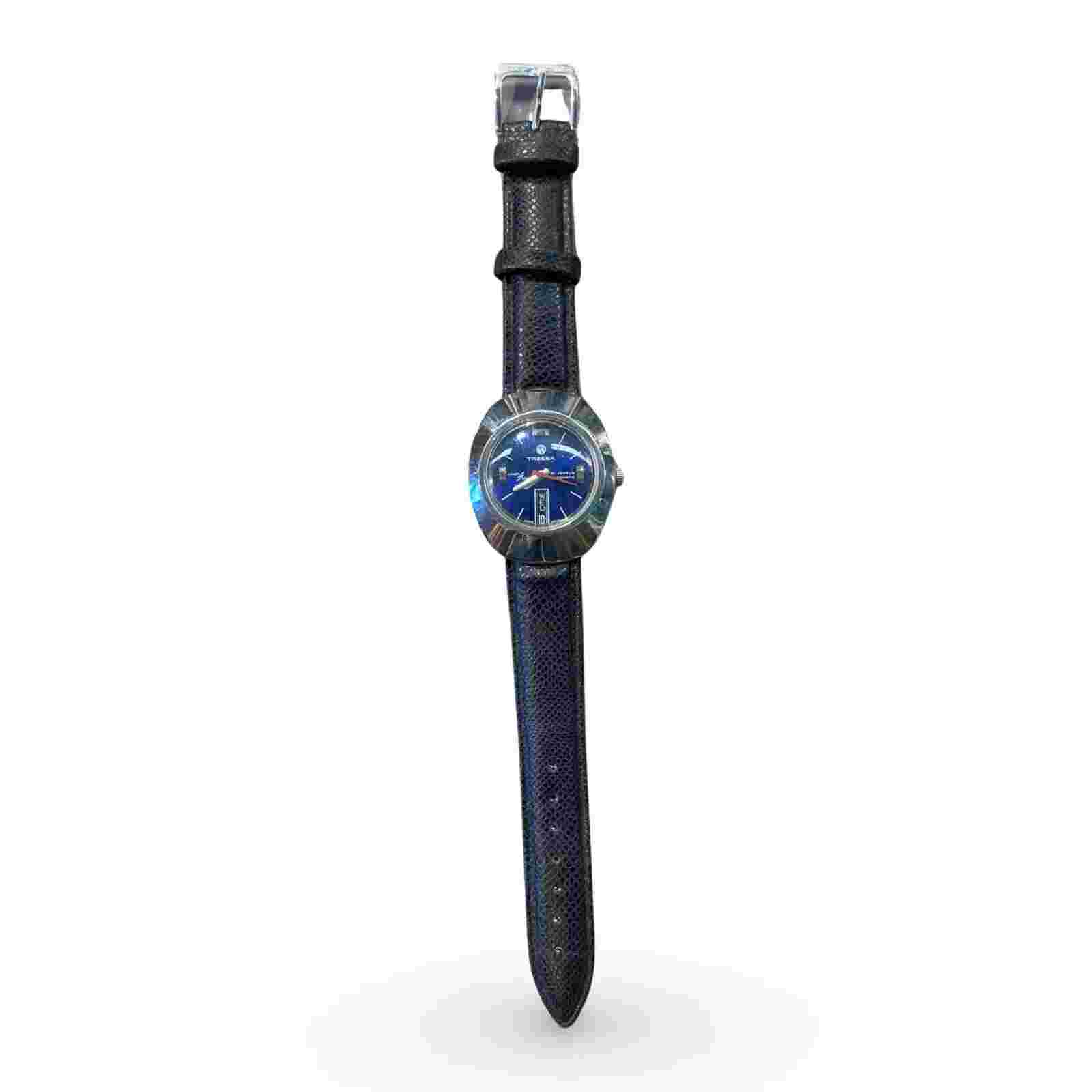 Tressa Laser Beam 21 Jewels Swiss Automatic Blue Watch