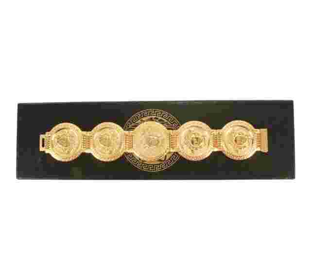 Authentic Gianni Versace Signature Medusa Head Gold Plated Vintage Coin Watch