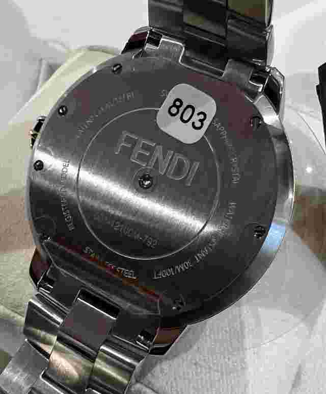 BNIB FENDI ishine Gem Set Topaz Spinel Rose Gold Stainless Watch New $5100 🌹
