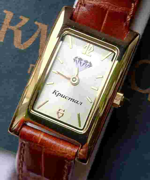 Kleinod Ronda watch for Vinnitsa Crystal plant women's gold plated
