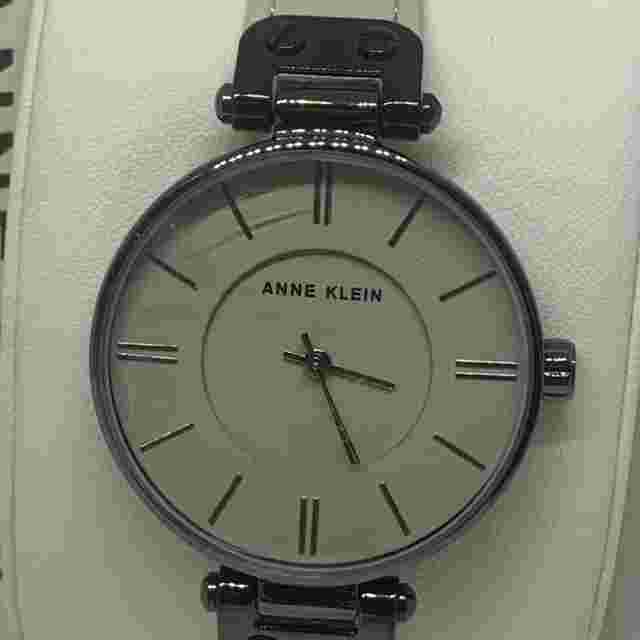 Anne Klein Ak3435 Women's White Leather Analog Dial Quartz Genuine Watch Ga126