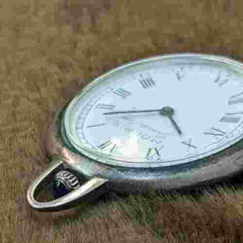 Moeris Morris Grand Prix Sv800 Silver Solid Pocket Watch Antique