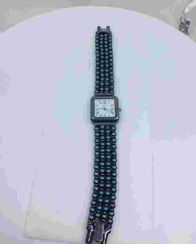 Vintage Kenneth J Lane 4-Strand Beads Strap Women's Bracelet Watch 8" NO BATTERY