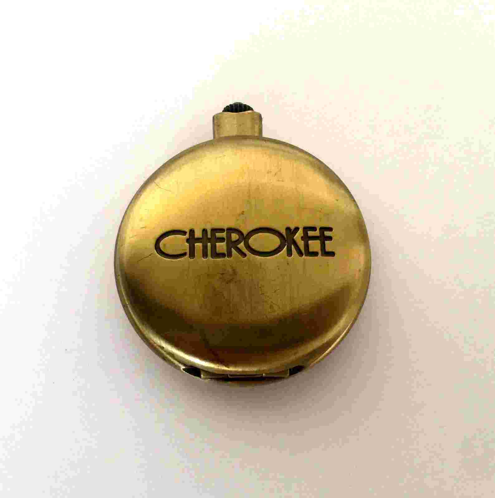 Cherokee Quartz Fashion Modern Pocket Watch Japan Movt Works