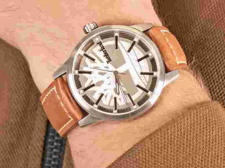 Men's Watch Timberland Real Leather Case Steel Skeletal Bag Backpack Gift