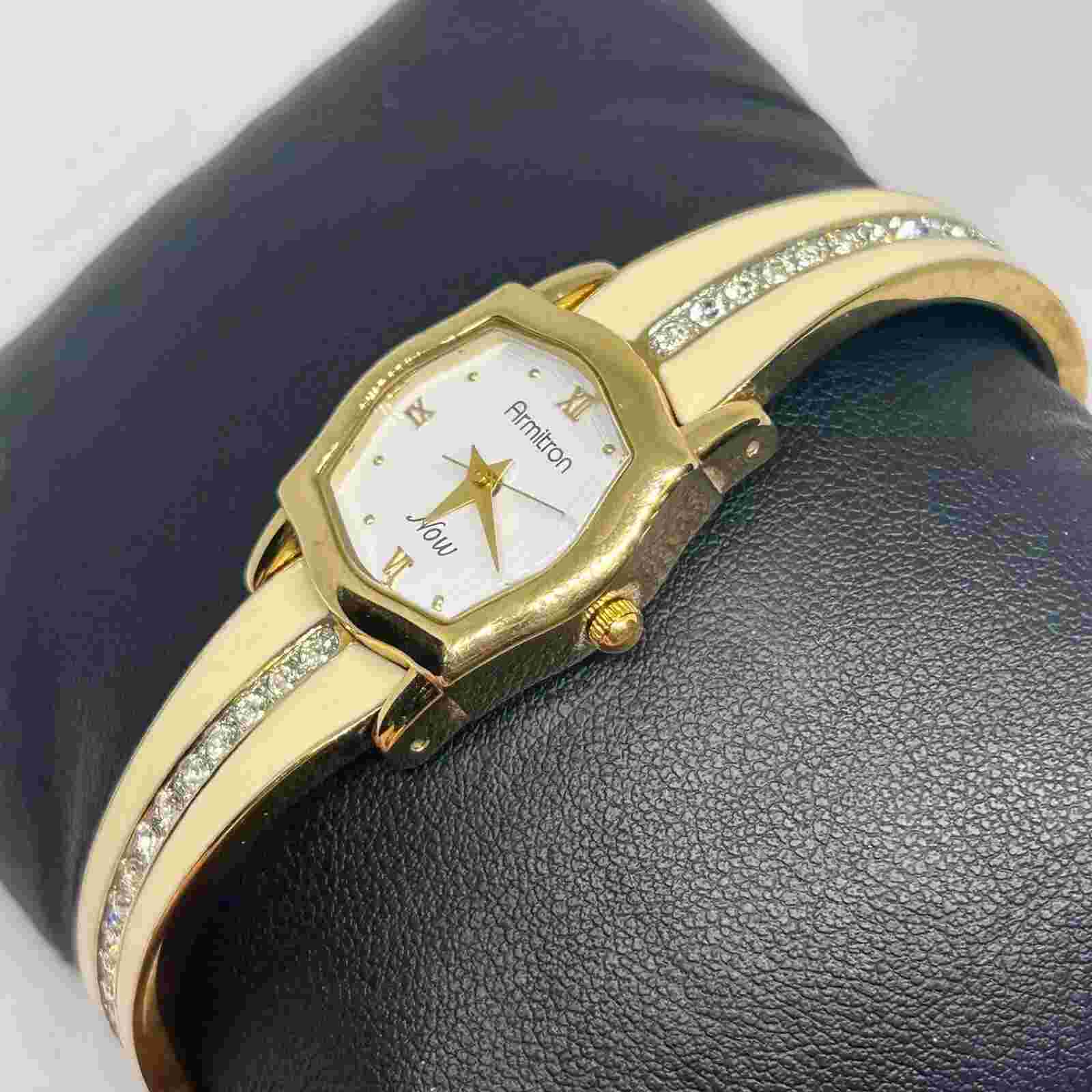Armitron Now Two Tone Crystal St. Steel Women’s Fashion Watch New Battery