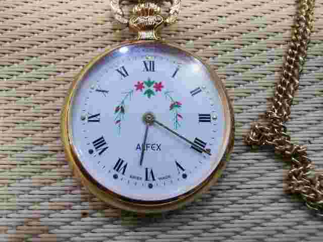 vintage rare swiss made pocket watch ALFEX