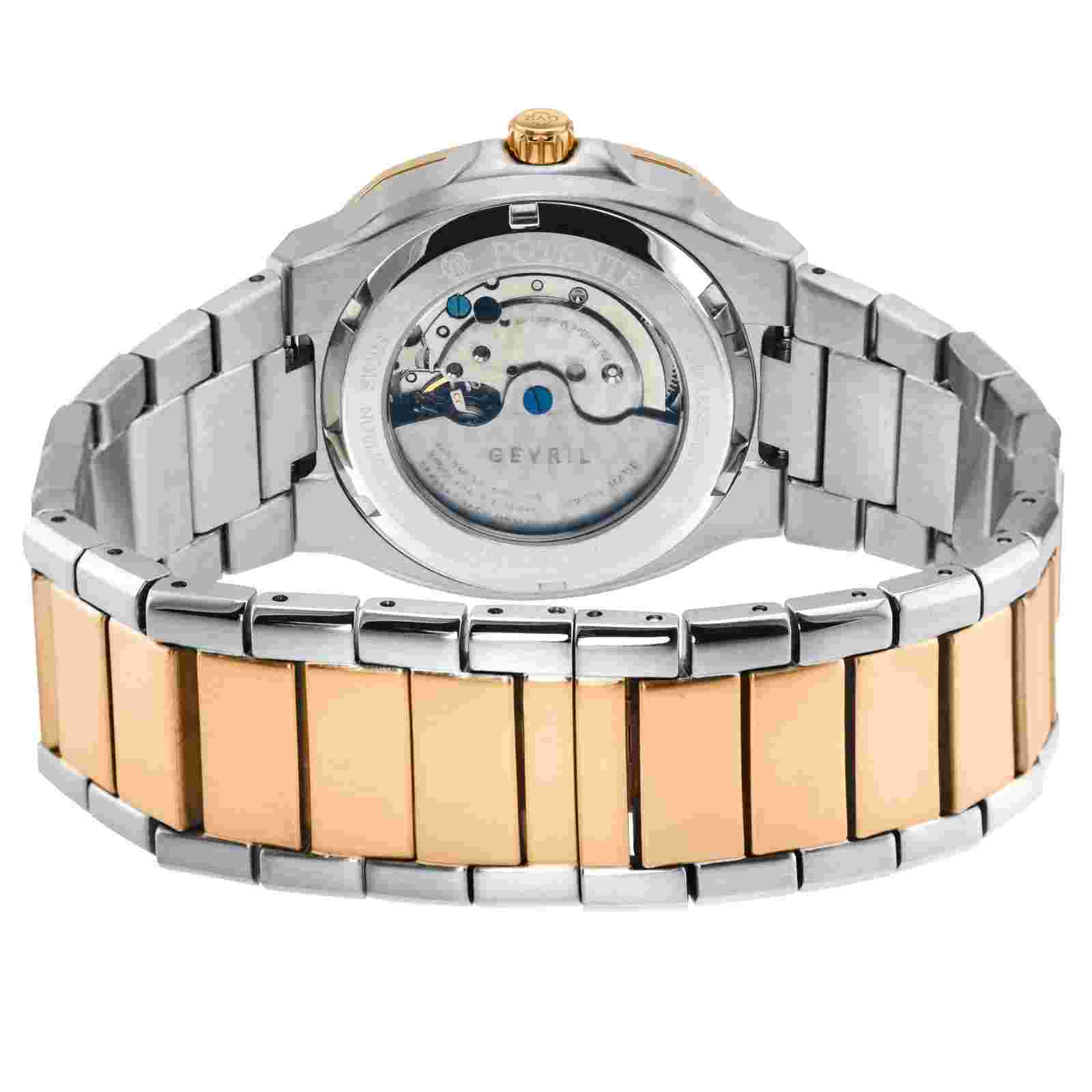 Gv2 By Gevril Mens 18116B Potente Swiss Automatic Two Tone IPRG Steel Date Watch