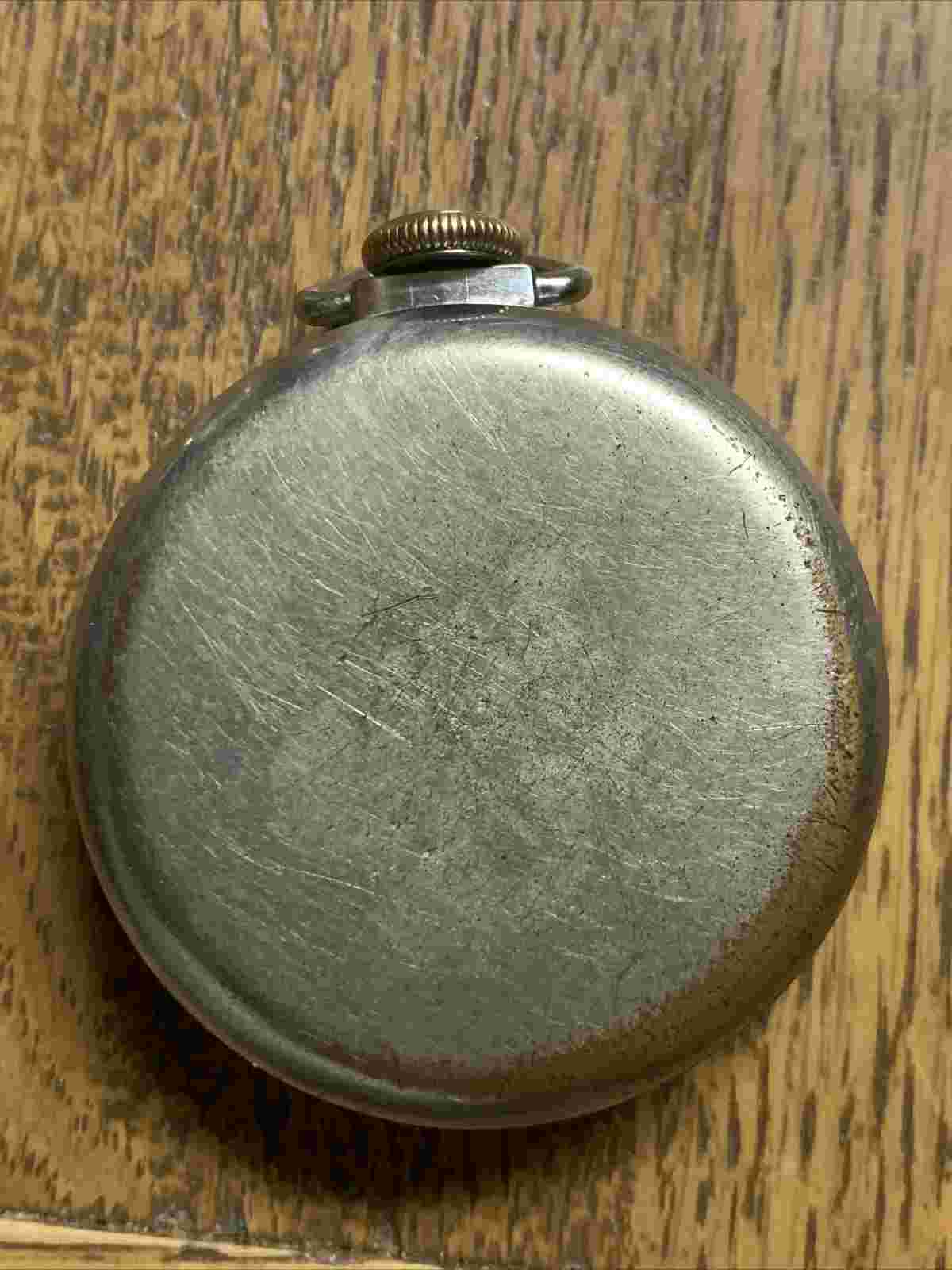 SENTINEL CLICK POCKET WATCH - RUNNING - PARTS OR REPAIR
