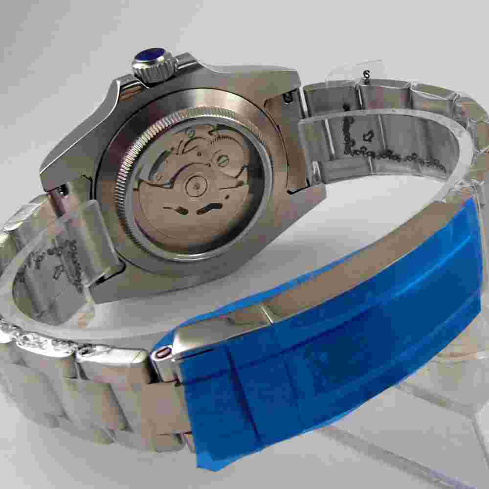 BLIGER Black Dial Ceramic Bezel NH35A Automatic Mens Watch Flat Sapphire Glass