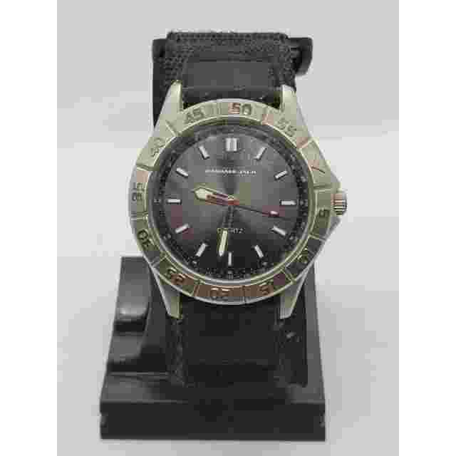 Panama Jack men's sport watch. Black adjustable band. Black face