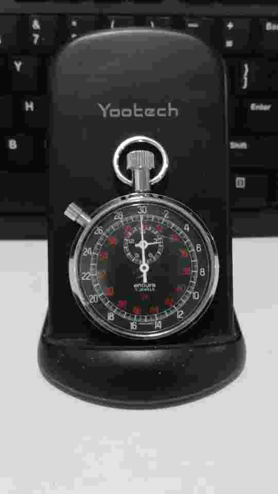 Endura Pocket Stop Watch 53mm 1950s Manual wind SWISS US Seller CLEAN