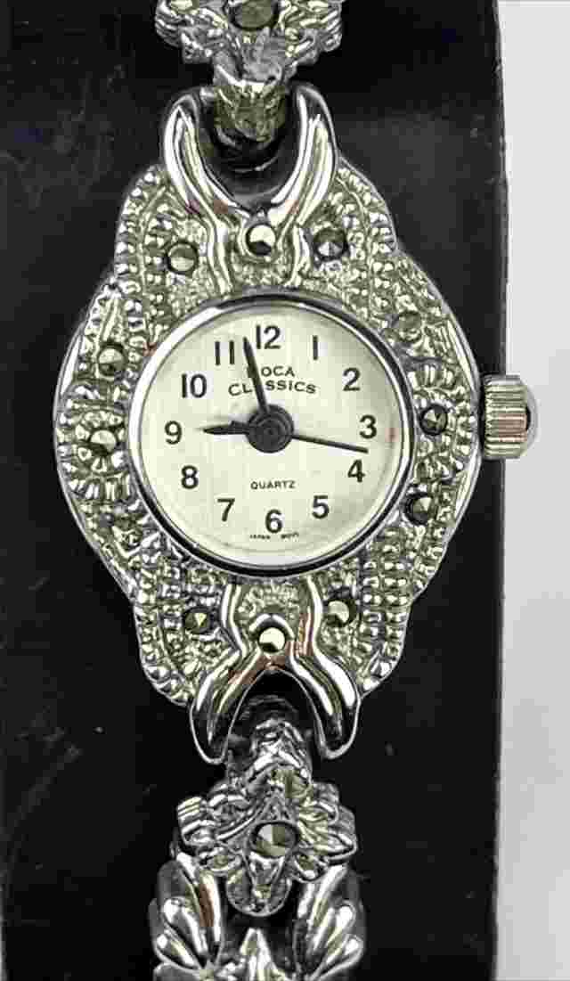 Boca Classics Women's Watch Embellished - Stones - Bezel & Bracelet Band New Bat