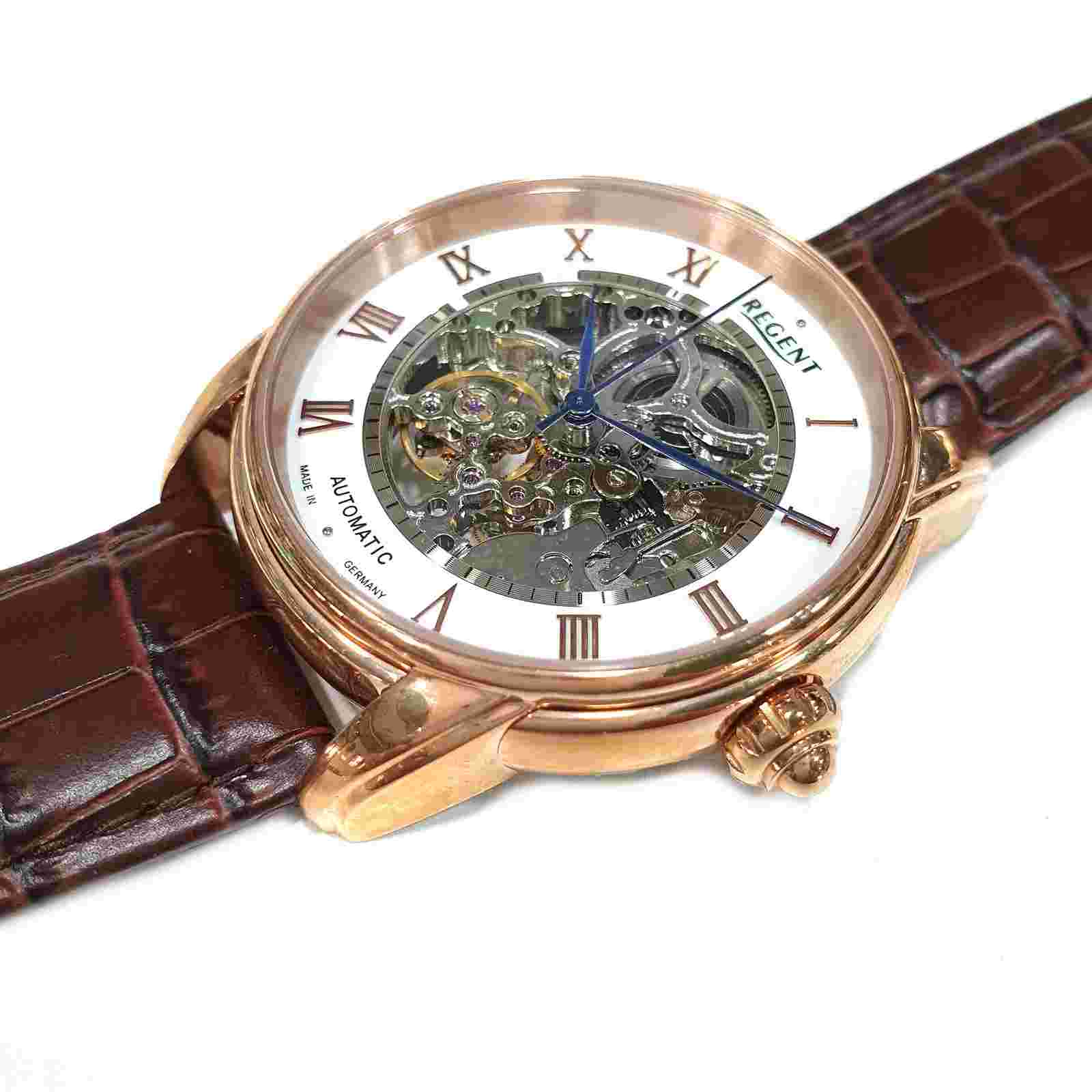 Regent Men's Automatic GM-1433 Sapphire Glass, Made IN Germany, Skeletonized