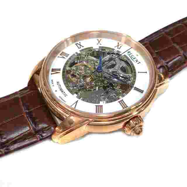 Regent Men's Automatic GM-1433 Sapphire Glass, Made IN Germany, Skeletonized