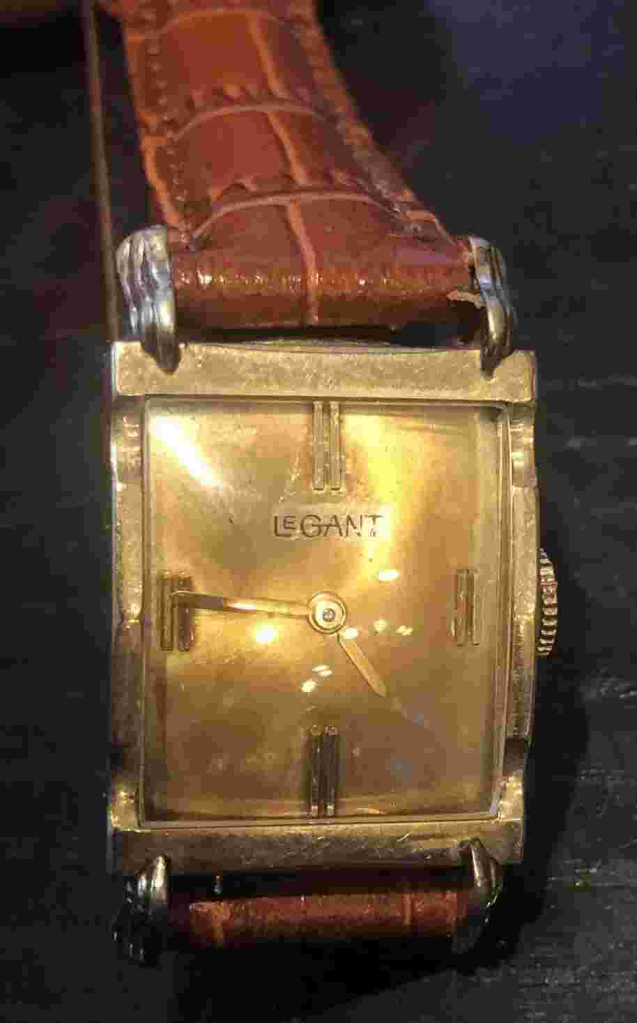 Vintage LeGant Watch Fancy Mechanical Wristwatch 10k RGP Swiss Montgomery Ward