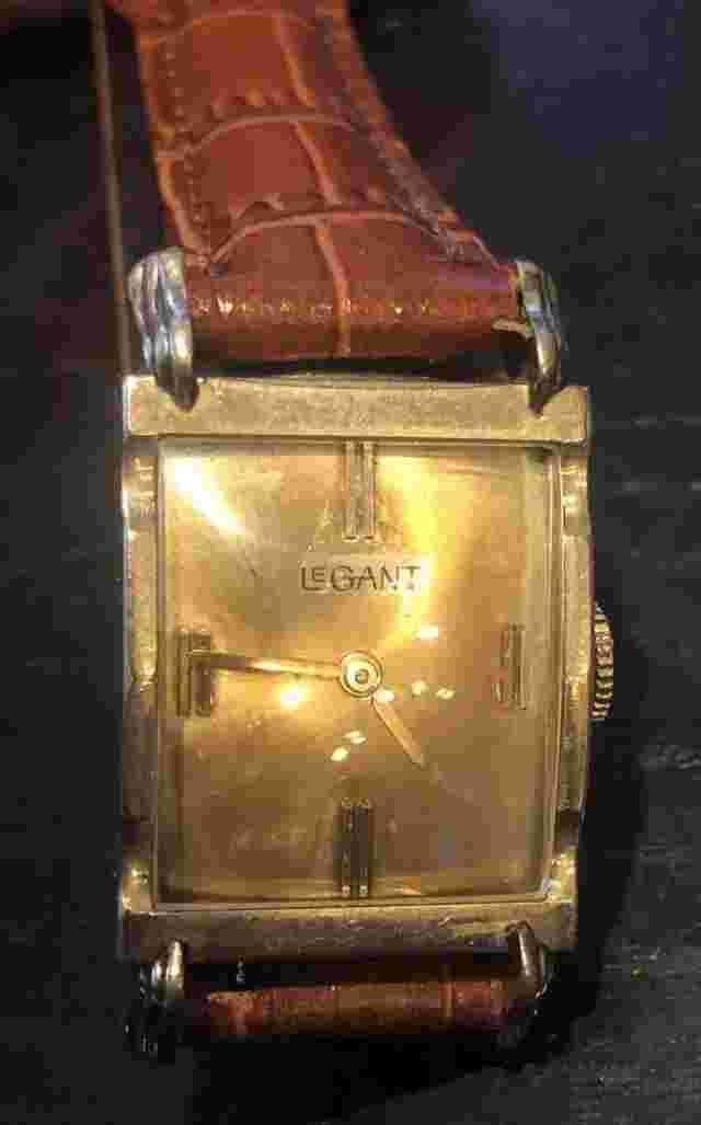 Vintage LeGant Watch Fancy Mechanical Wristwatch 10k RGP Swiss Montgomery Ward