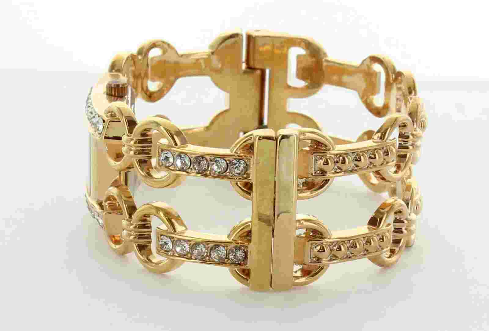 Vintage Embassy by Gruen Ladies Watch with Stone two Tone  GEM3446L no box