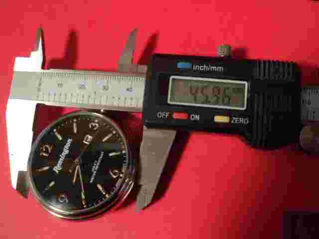 REMINGTON open face pocket watch w pouch chain /new battery/ and case