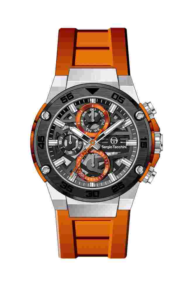 Sergio Tacchini ST.3.10006.1 Orange Tone Multifunctional Men's Wristwatch