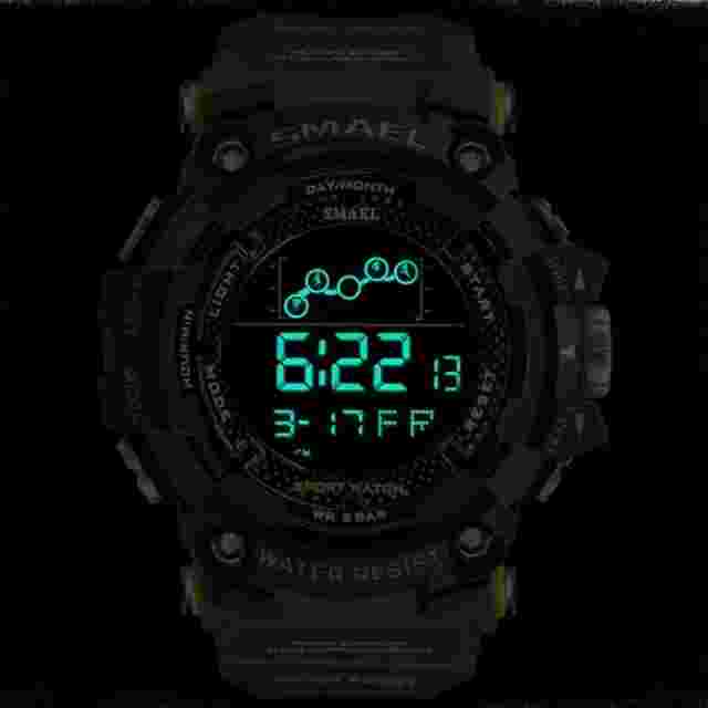 Reloj Digital Militar Relojes de Moda Para Hombres Smart Inteligente LED Cuarzo
