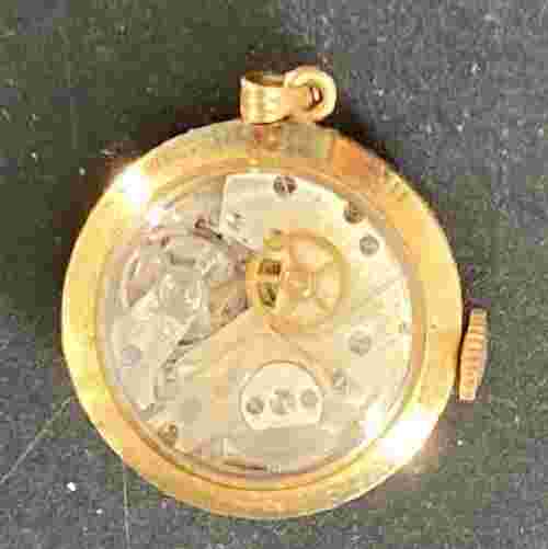 Medana Extensa "Hypnosis" Swiss Pendant Watch 1 Jewel Not Running Clear Back HTF