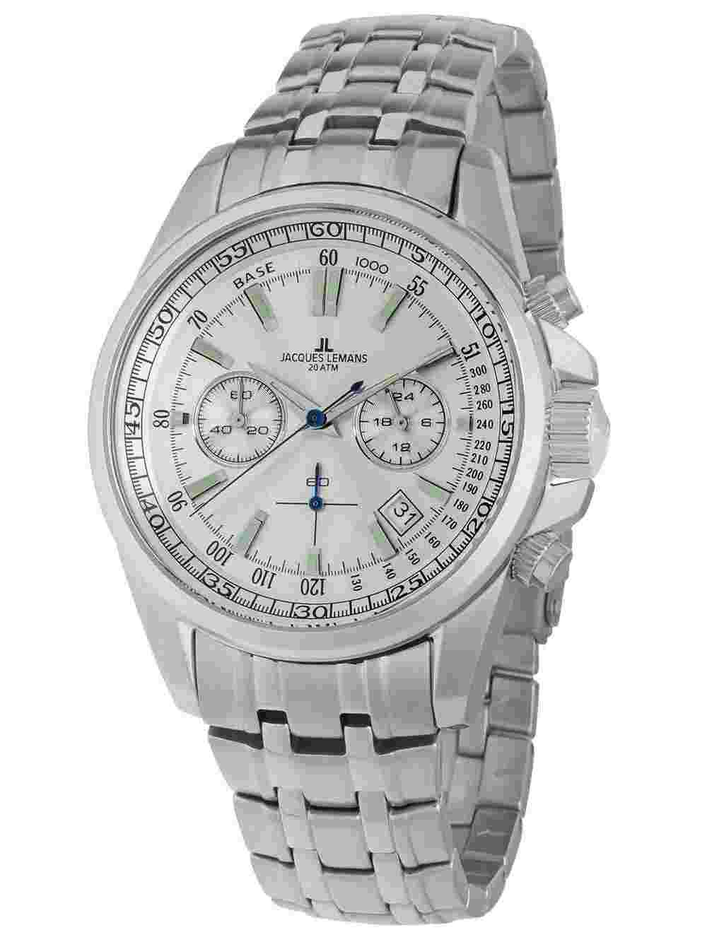 Jacques Lemans 1-1117.1FN Liverpool Chronograph Mens Watch 44mm 20ATM