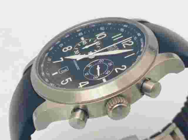 DAVIS Aviamatic 1020 Chronograph Quartz cal.OS21A Black Dial 48mm Excellent