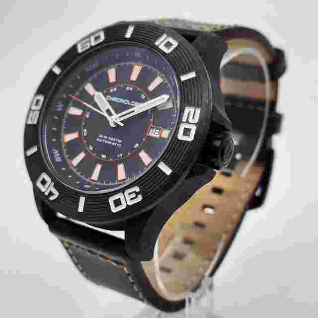 CHRONOLOGIA Men's 45mm Automatic 24J Movement Water R 100mm Carbon Fiber Case