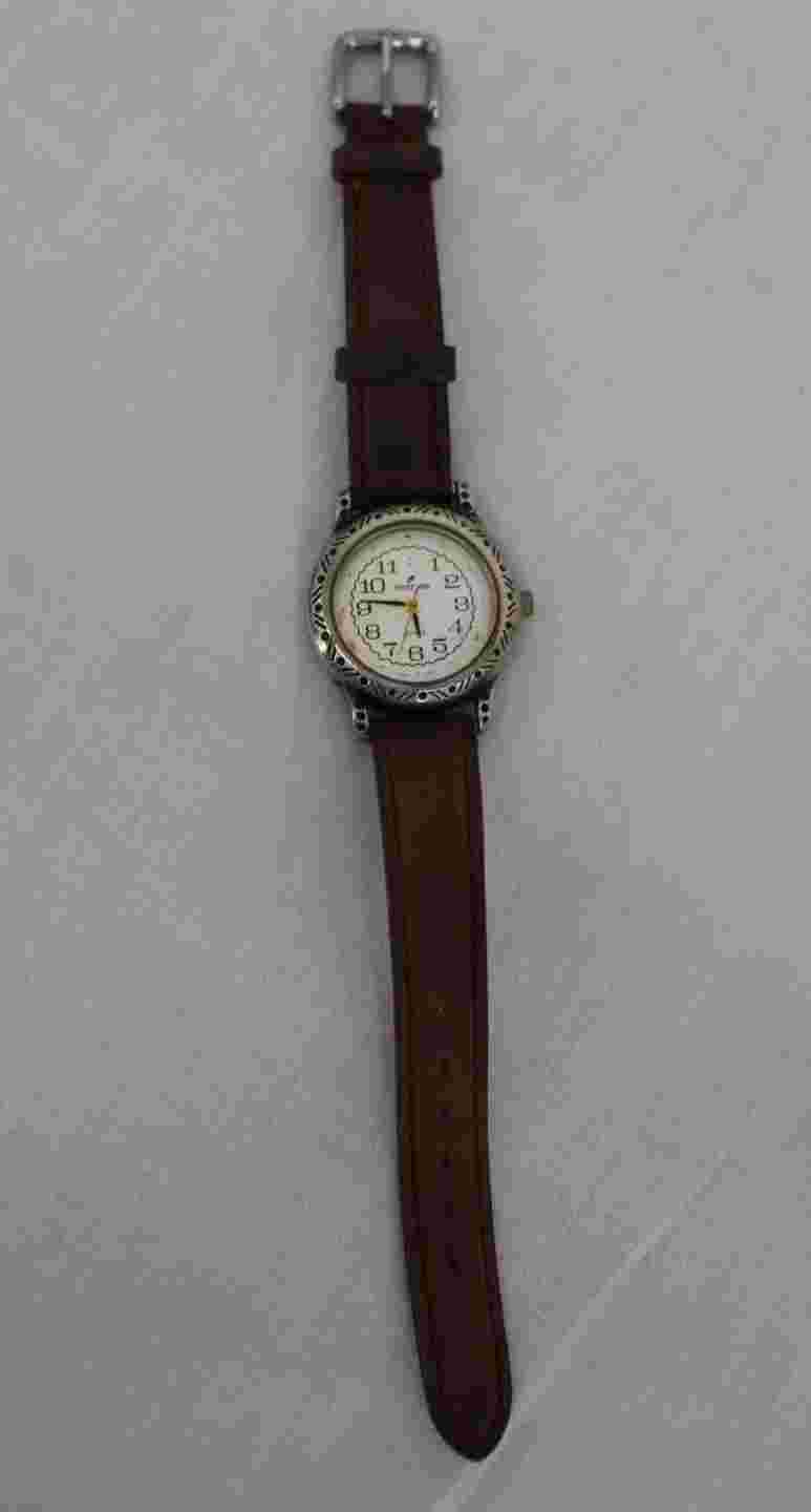 Vintage Peyote Bird Watch Leather Eddie Bauer Band Womens Native Southwest