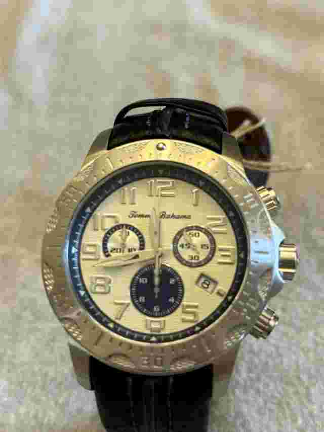 Tommy Bahama TB1060 Men’s Chronograph Watch With Leather Strap