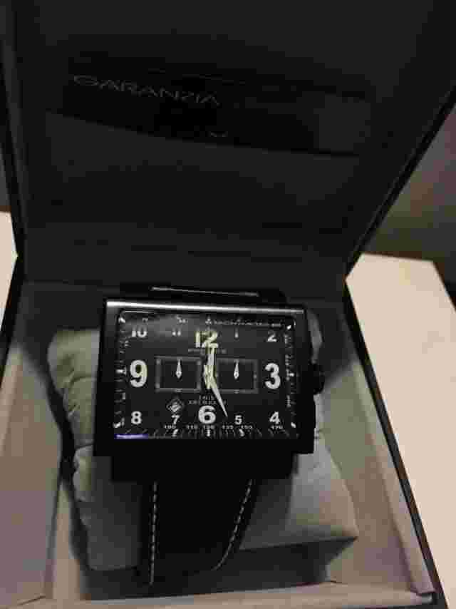 Montres De Luxe Milano Men's 16:9 Estremo tachymeter Black Chronograph watch NEW