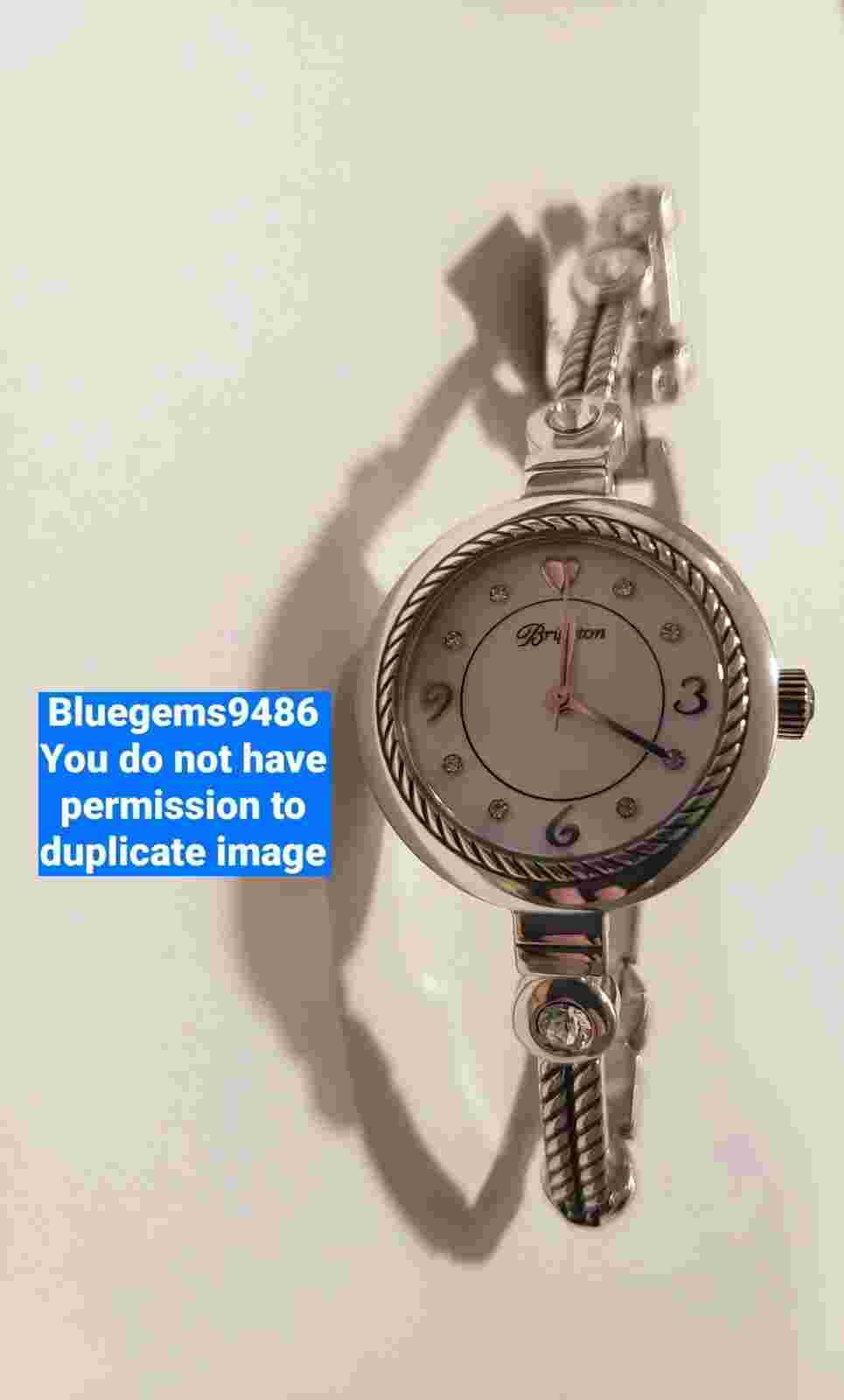 Brighton Roseville W40922 Silver Plated & Swarovski Crystal Watch Pouch