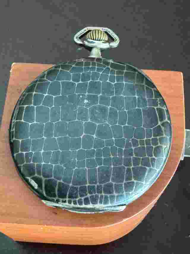 VINTAGE NIELLO HUNTING  MOERIS POCKET WATCH KEEPING TIME SERVICED .800 STERLING