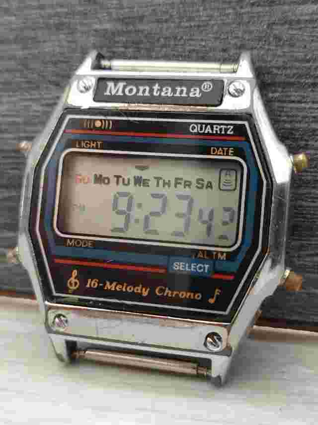 Rare Watch Montana Vintage Digital Alarm Melody Chrono Retro Legend #17