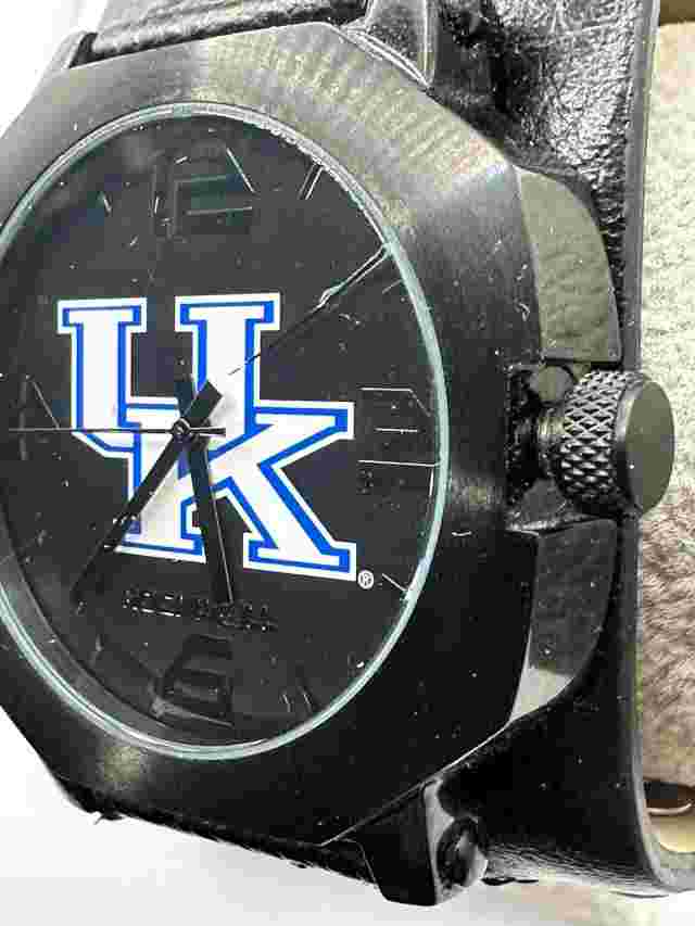 Rockwell NCAA Kentucky Wildcats Men Assassin Watch Black 45MM 8.5" New Battery U