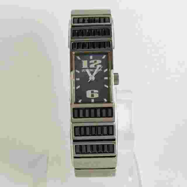 Dyrberg/Kern Rectangle Silver Stainless Steel Diamonds Women's Wrist Watch