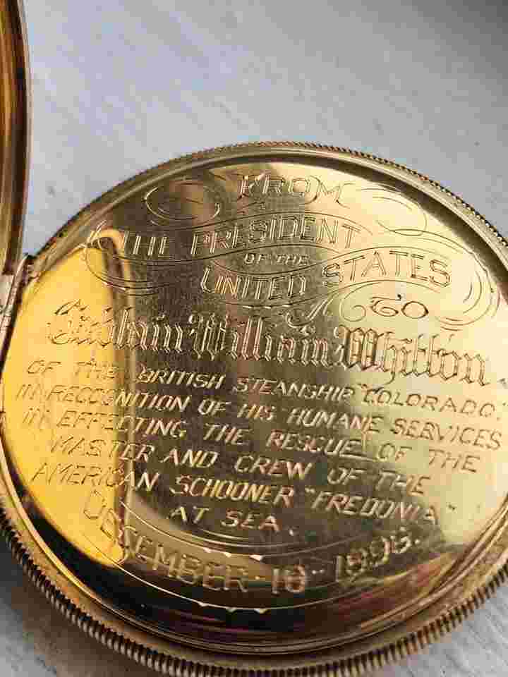 Waltham U.S. Presidential 1896 18K  Yellow Gold Pocket Watch, President Gifted