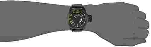 Haurex Italy Men's 6N509UAN Storm Black Leather Date Wristwatch